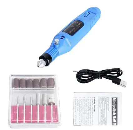 Mini Electric Sander Polisher Tool – USB Powered with 6 Cutter Heads