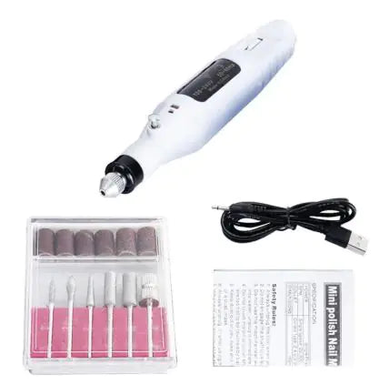 Mini Electric Sander Polisher Tool – USB Powered with 6 Cutter Heads